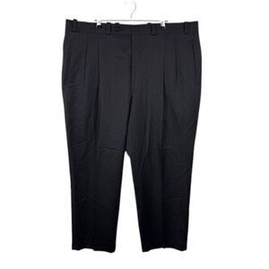 Ashbridge 100% Wool Pleated Dress Pants Charcoal Gray Size 40 Business Trousers